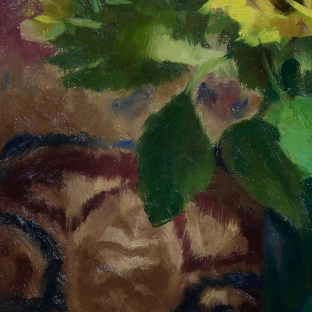 Sunflowers & Rug — detail 1